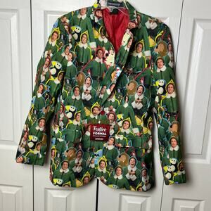 Suitmeister Elf Blazer Green Red Small Buddy The Elf Suit Jacket